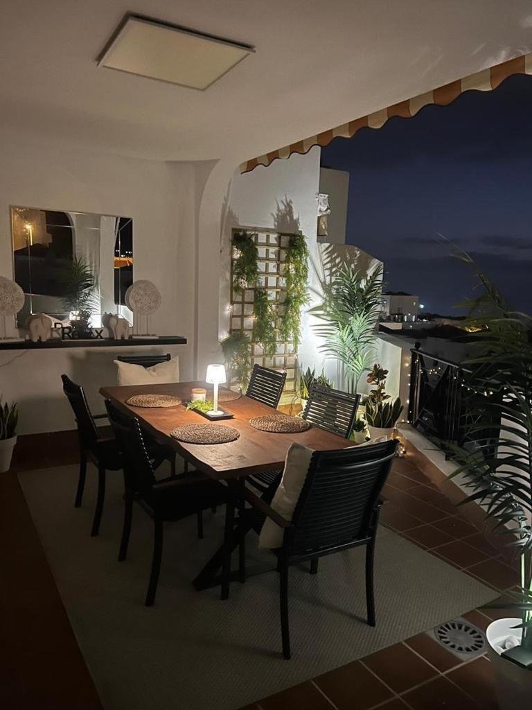 Covered terrace after dark — Golden View Costa Adeje photo gallery